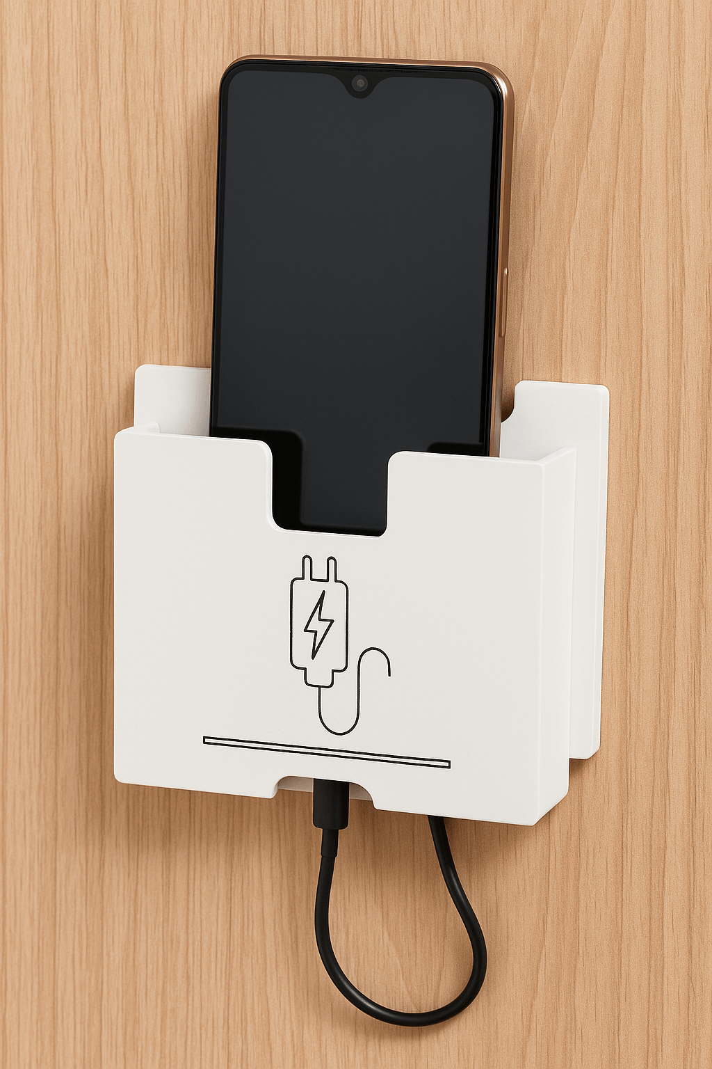 Wall Mount Acrylic Mobile Phone charger Holder