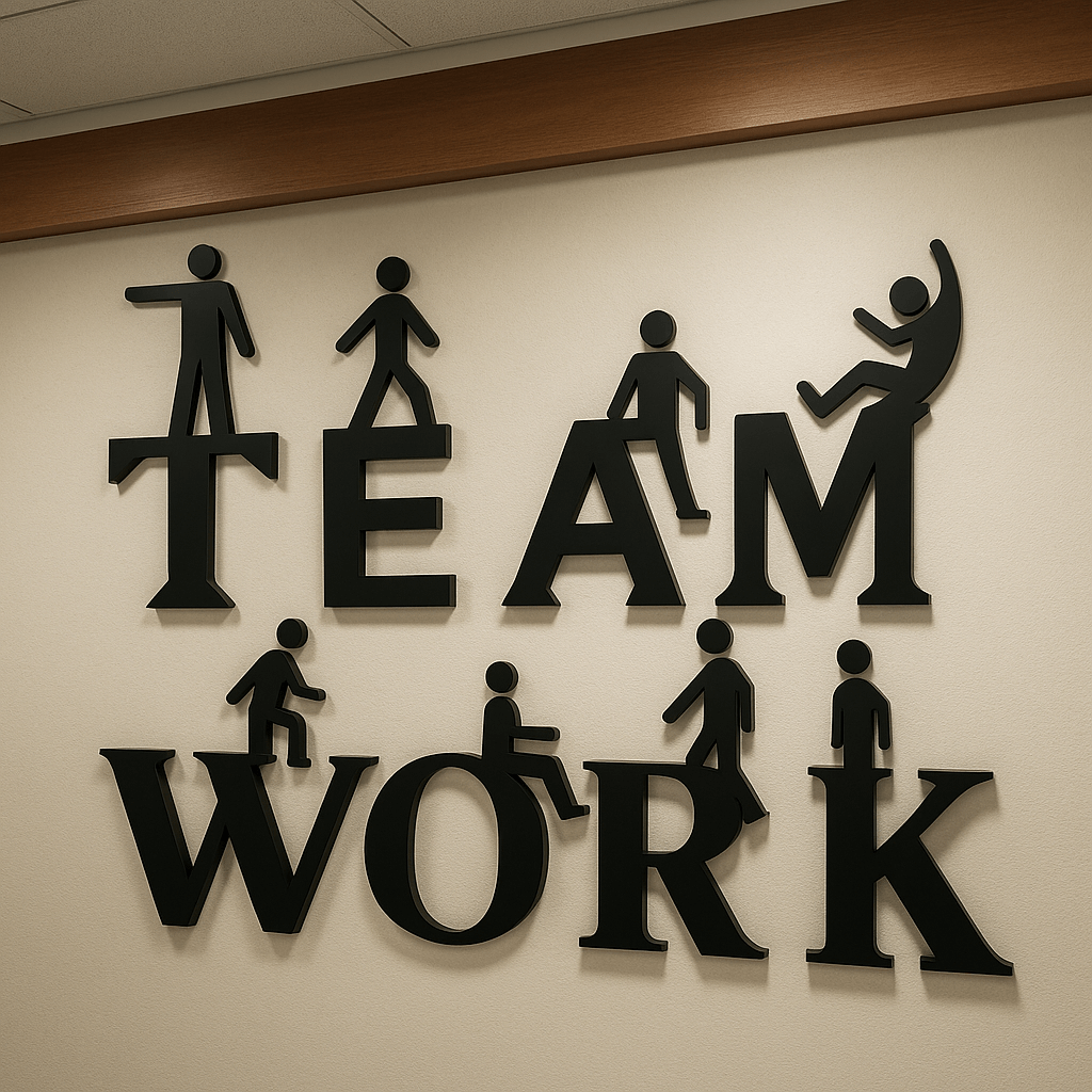 Teamwork 3D Creative Office Decor (tw01) - Wall Decorations