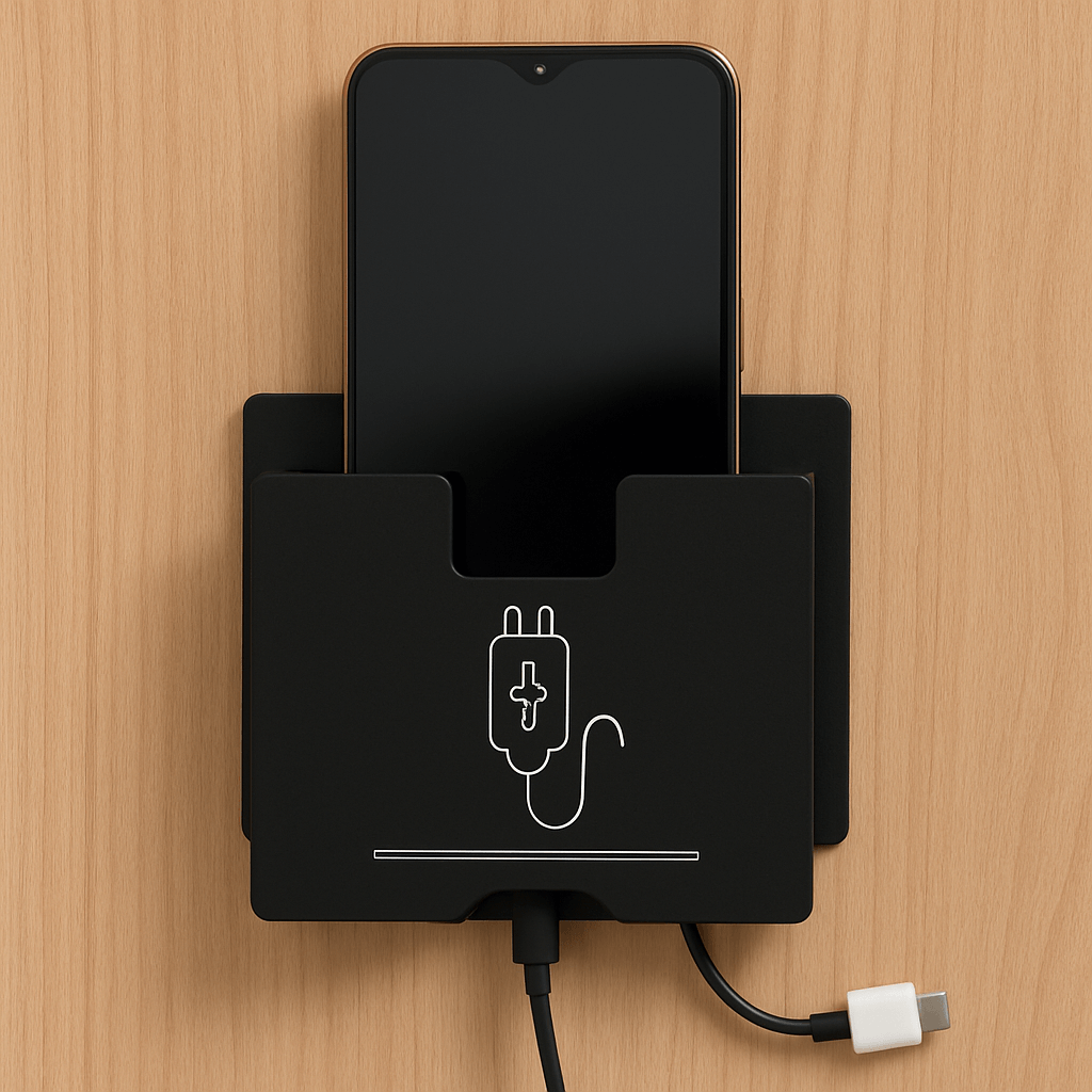Wall Mount Acrylic Mobile Phone charger Holder