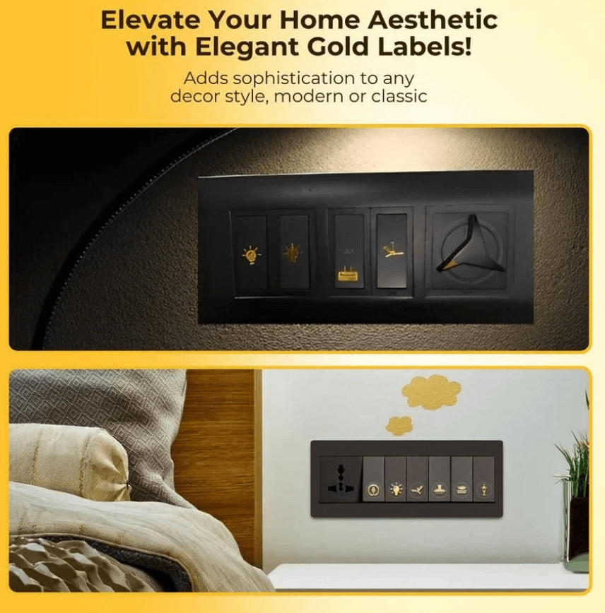 Golden Switch Stickers